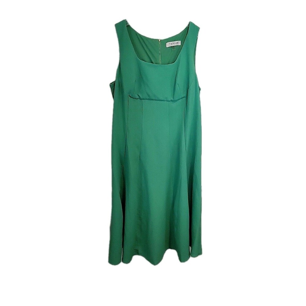 NWT TAYLOR Square neck Maxi Dress Sz 18 W Emerald Green Sleeveless  $134